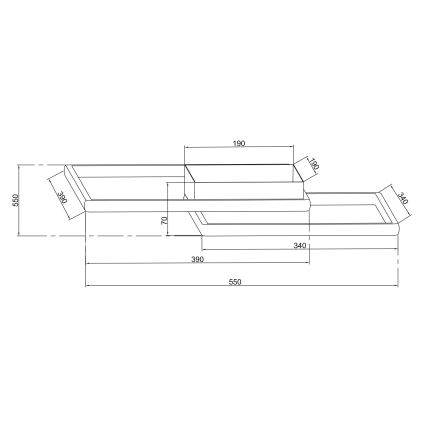 Ondaluce - stmievateľné LED stropné svietidlo DOWEL LED/46W/230V 55x55 cm zlaté