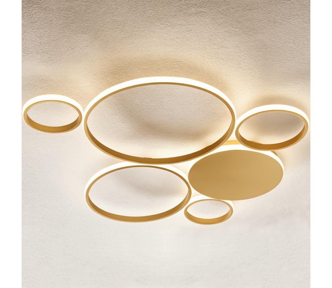 Ondaluce - stmievateľné LED stropné svietidlo POIS LED/68W/230V zlaté PL.POIS/ORO-GR