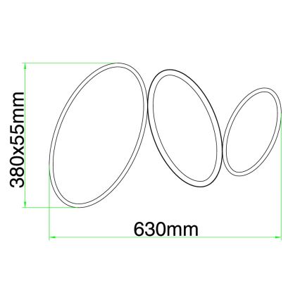 Ondaluce - stmievateľné LED stropné svietidlo RICE LED/25W/230V 38x63 cm zlaté