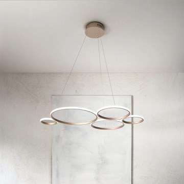 Ondaluce - stmievateľný LED luster na lanku POIS LED/60W/230V zlatý