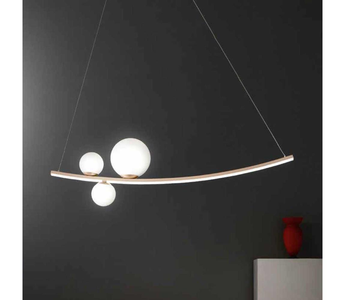 Ondaluce - Stmievateľný LED závesný luster ALTALENA LED/48W/230V zlatá/biela SO.ALTALENA/ORO