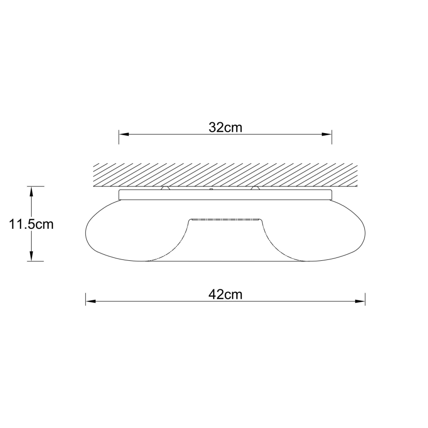 Ondaluce - Stropné svietidlo DODI 3xE27/15W/230V priemer 42 cm biele