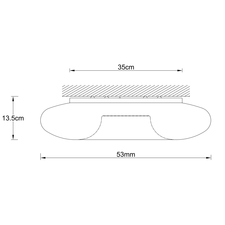 Ondaluce - Stropné svietidlo DODI 4xE27/15W/230V priemer 53 cm biele
