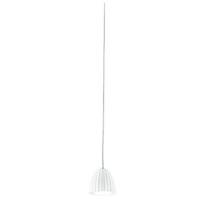 Ondaluce - Závesné svietidlo na lanku CONCRETE 1xGU10/7,5W/230V priemer 10,5 cm, betón, biele