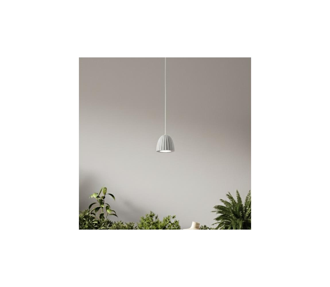 Ondaluce - Závesné svietidlo na lanku CONCRETE 1xGU10/7,5W/230V priemer 10,5 cm betón/sivá SO.CONCRETE/CEMENT