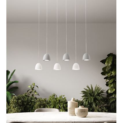 Ondaluce - Závesné svietidlo na lanku CONCRETE 1xGU10/7,5W/230V priemer 10,5 cm betón/sivá