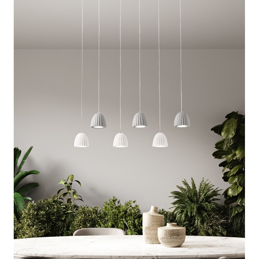 Ondaluce - Závesné svietidlo na lanku CONCRETE 1xGU10/7,5W/230V priemer 10,5 cm betón/sivá