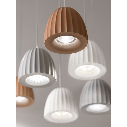 Ondaluce - Závesné svietidlo na lanku CONCRETE 1xGU10/7,5W/230V priemer 10,5 cm betón/sivá