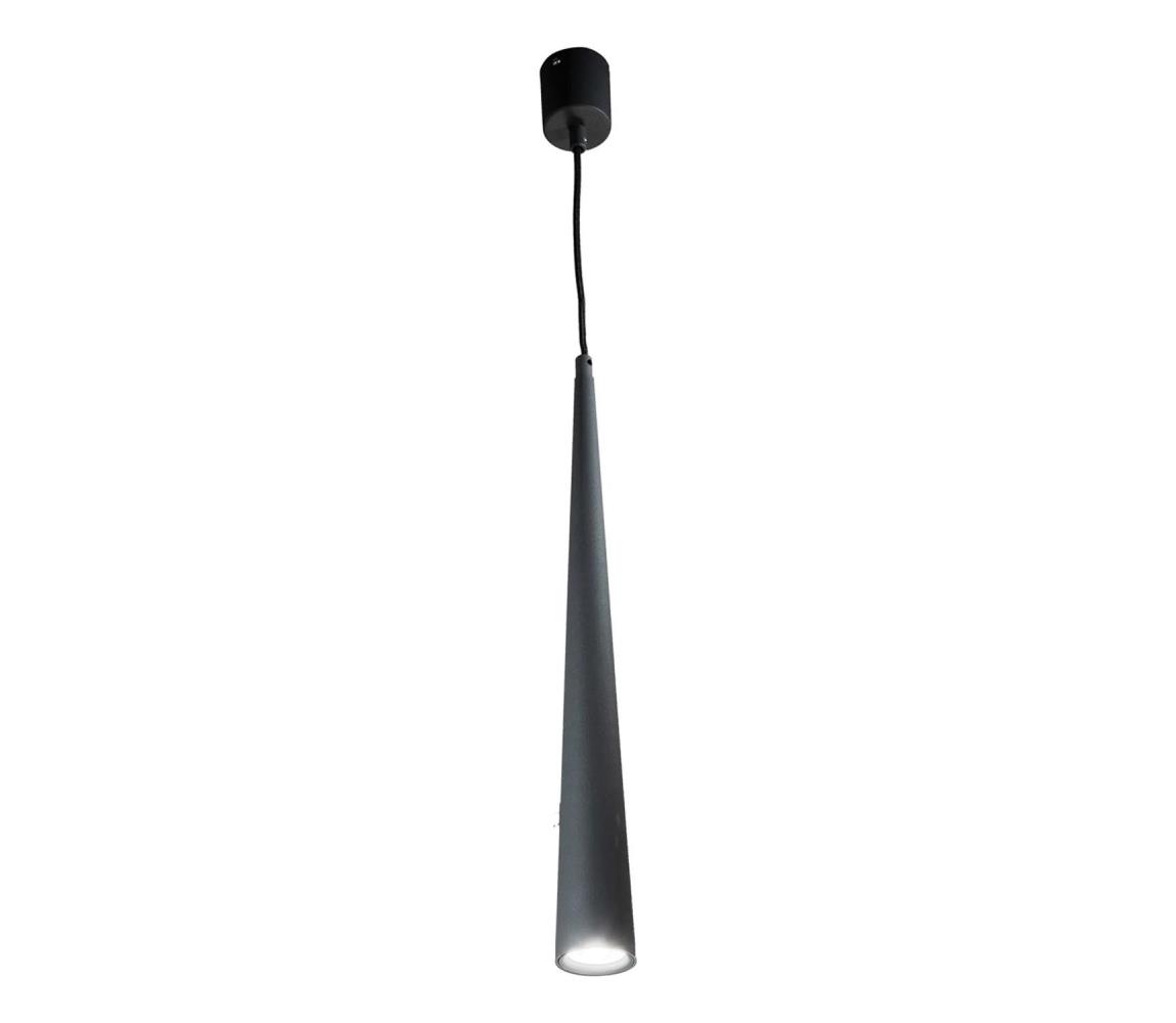 Ondaluce - Závesné svietidlo na lanku NOA 1xGU10/20W/230V priemer 5,5 cm čierna SO.NOA/50-NERO