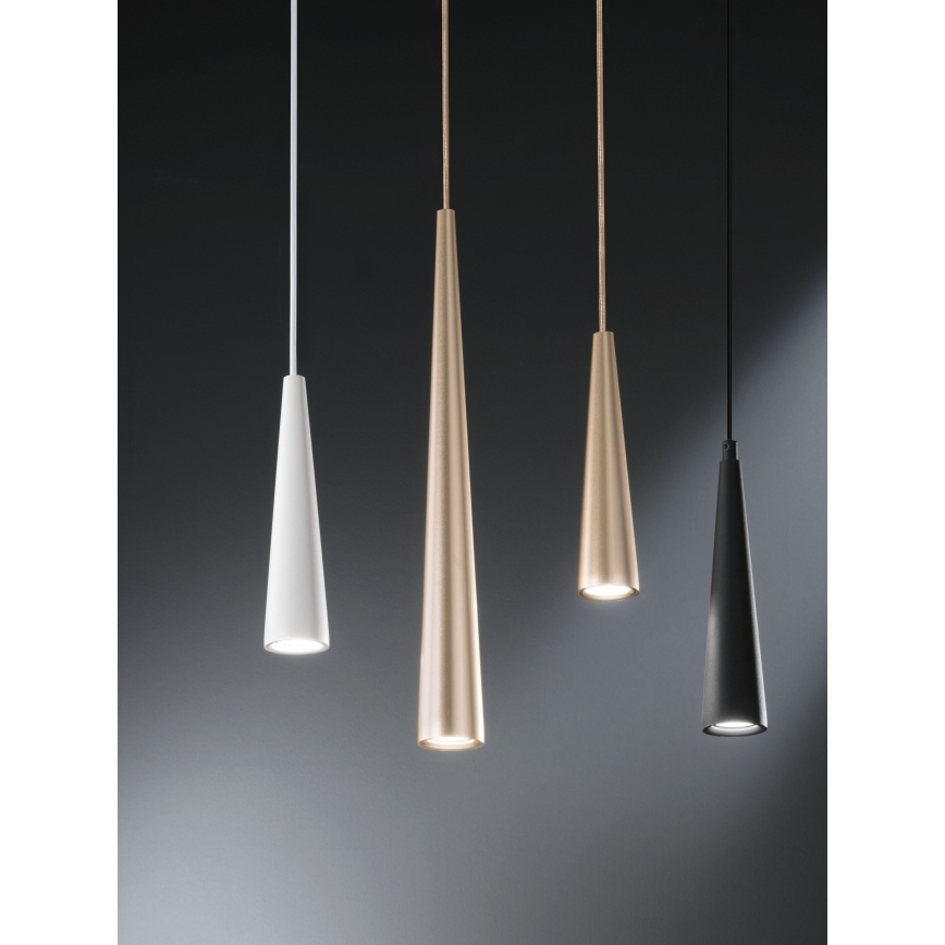 Ondaluce - Závesné svietidlo s lankom NOA 1xGU10/20W/230V priemer 5,5 cm zlaté