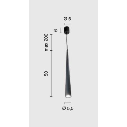 Ondaluce - Závesné svietidlo s lankom NOA 1xGU10/20W/230V priemer 5,5 cm zlaté