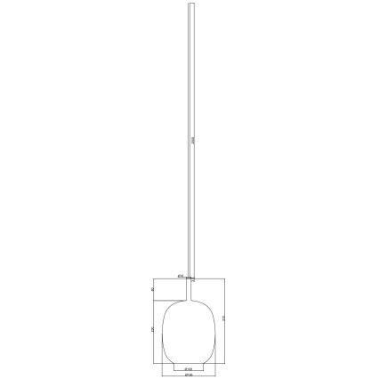 Ondaluce - Závesný luster na lane THELMA 1xE27/15W/230V priemer 19,5 cm zlatá/dýmová béžová