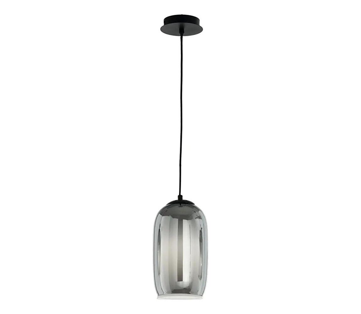 Ondaluce - Závesný luster na lanku BONNIE 1xE27/15W/230V pr. 15,5 cm čierna/dymovo čierna SO.BONNIE/3-FUME