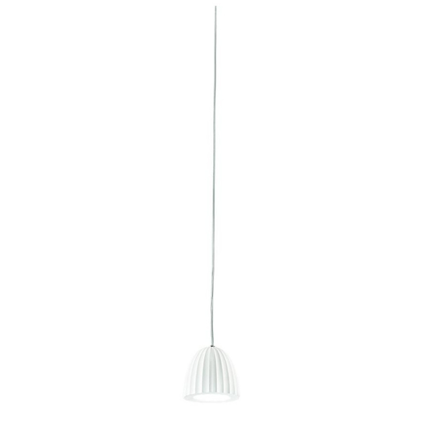 Ondaluce - Závesný luster na lanku CONCRETE 1xGU10/7,5W/230V pr. 10,5 cm betón/biela