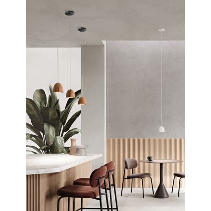 Ondaluce - Závesný luster na lanku CONCRETE 1xGU10/7,5W/230V pr. 10,5 cm betón/biela
