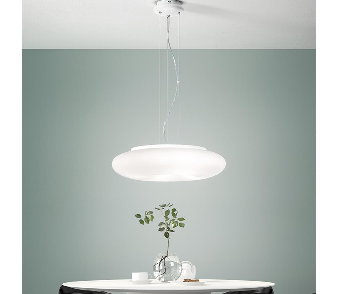 Ondaluce - Závesný luster na lanku DODI 2xE27/15W/230V, priemer 53 cm, biely SO.DODI/53