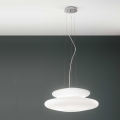 Ondaluce - Závesný luster PAGODA na lane 3xE27/15W/230V + 2xE27/15W, priemer 50 cm, biela