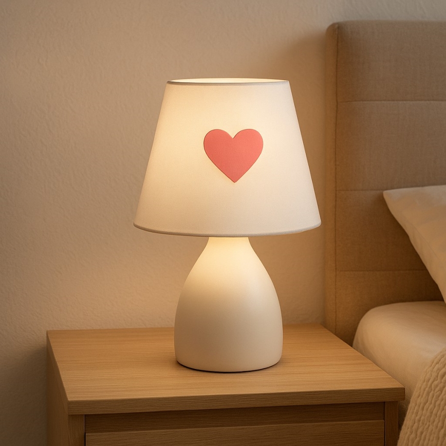 ONLI - Detská lampička TITTA 1xE14/6W/230V 20 cm biela