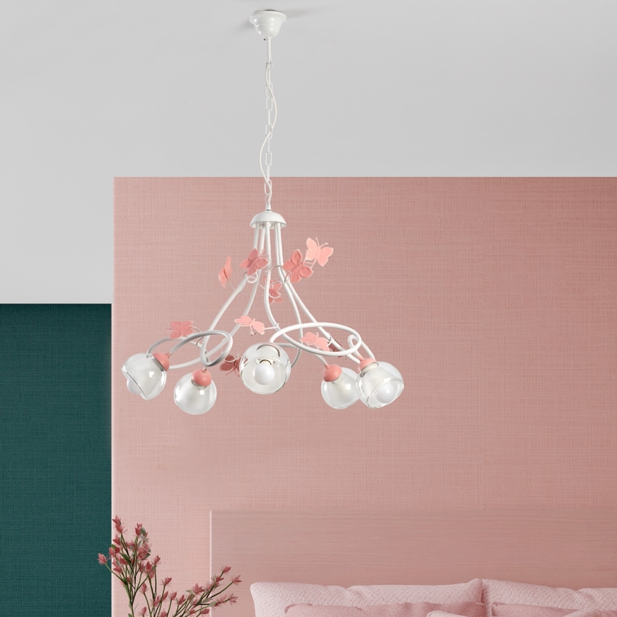 ONLI - Detský luster BUTTERFLY 5xE14/6W/230V