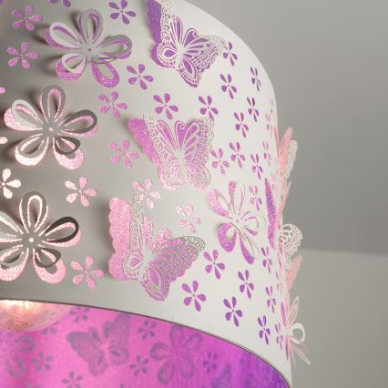 ONLI - Detský luster TITILLA 1xE27/22W/230V fialová/biela