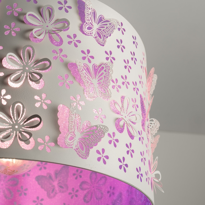 ONLI - Detský luster TITILLA 1xE27/22W/230V fialová/biela