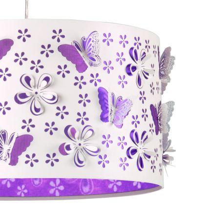 ONLI - Detský luster TITILLA 1xE27/22W/230V fialová/biela