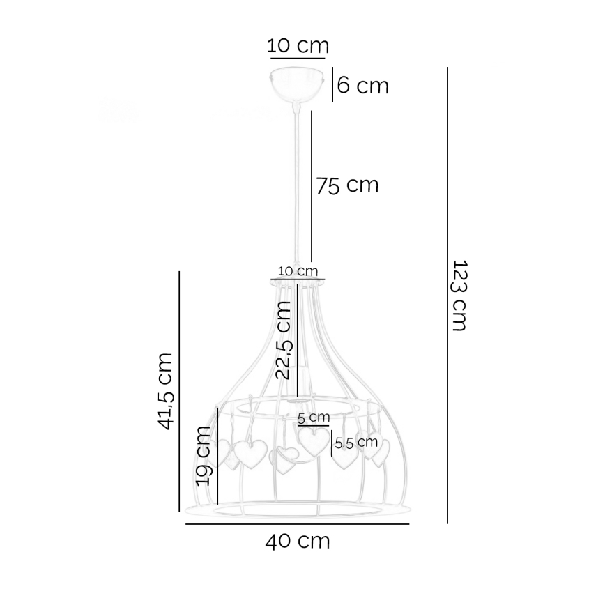 ONLI - Detský luster TITTA 1xE27/22W/230V ružová