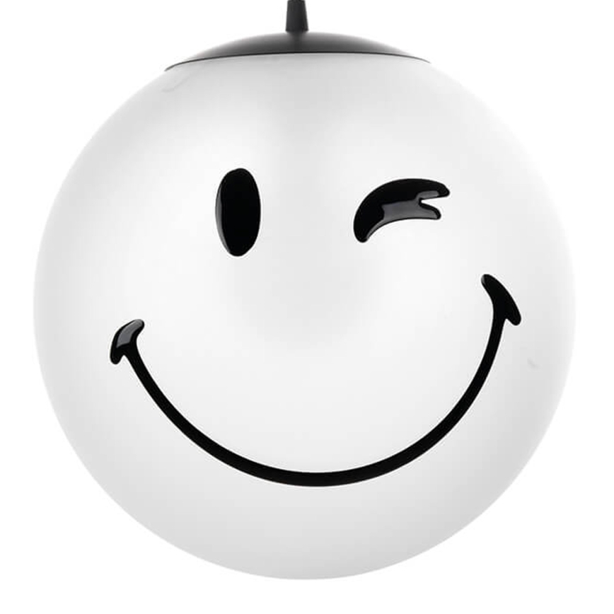ONLI - Detský závesný luster SMILEY na lanku 1xE27/15W/230V biela