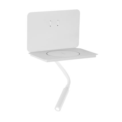 ONLI - LED flexibilná lampička s poličkou WIK LED/6,5W/230V + LED/3W biela