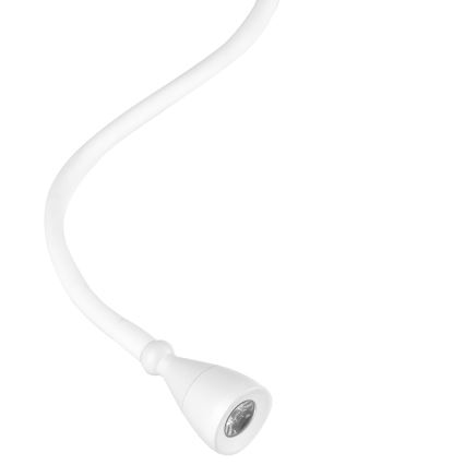 ONLI - LED Flexibilná lampička s policou a USB nabíjaním PLAK LED/1W/230V biela
