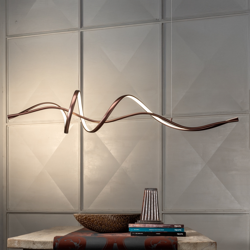 ONLI - LED luster na lane KELLY LED/28W/230V medený