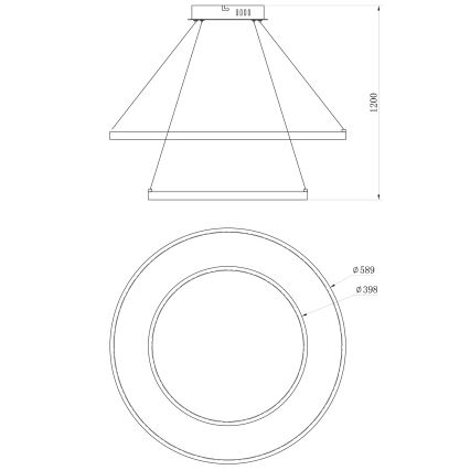 ONLI - LED luster na lankách NOELIA LED/30W/230V čierna