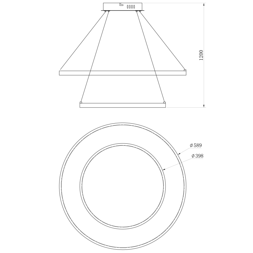 ONLI - LED luster na lankách NOELIA LED/30W/230V čierna