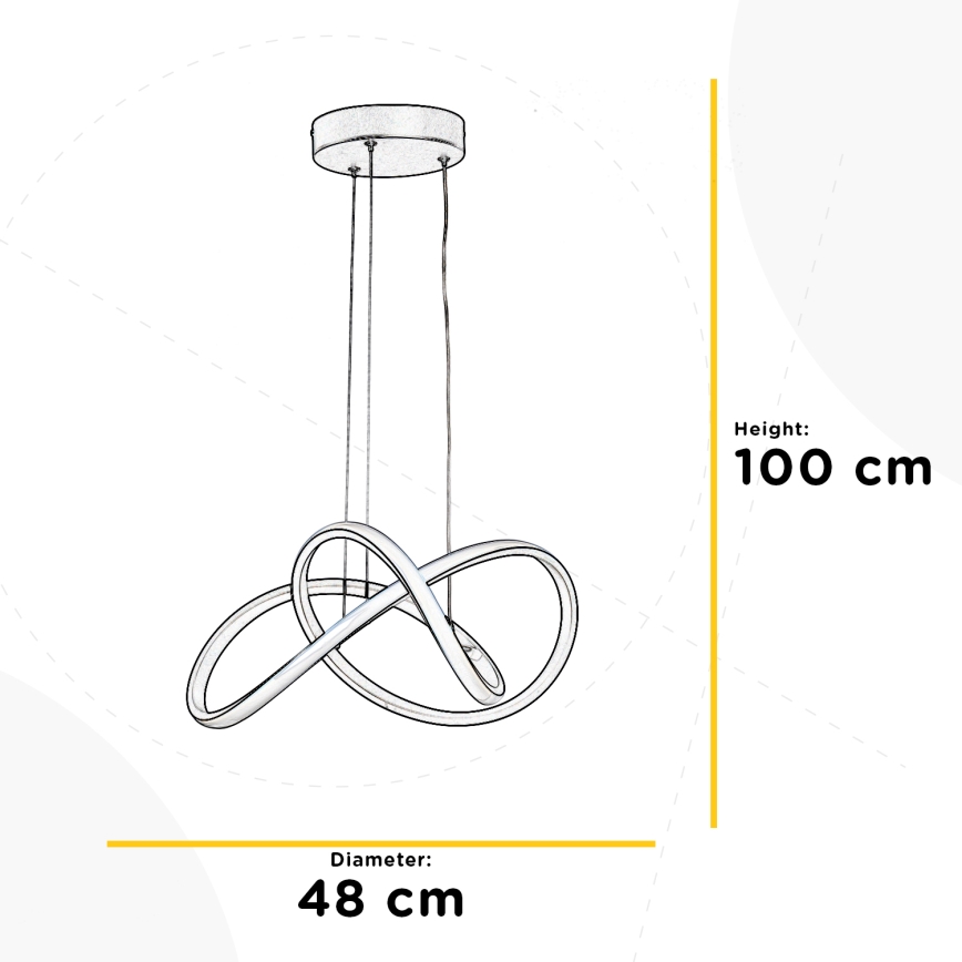 ONLI - LED Luster na lanku DAFNE LED/30W/230W 4000K čierna