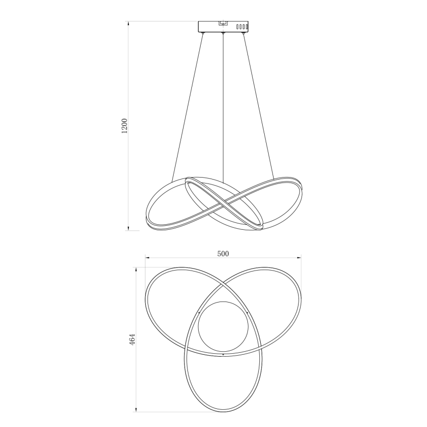 ONLI - LED Luster na lanku DAFNE LED/30W/230W 4000K čierna