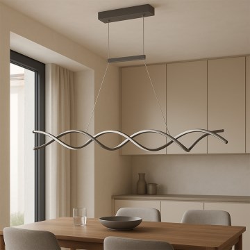 ONLI - LED Luster na lanku DNA LED/24W/230V 4000K strieborná