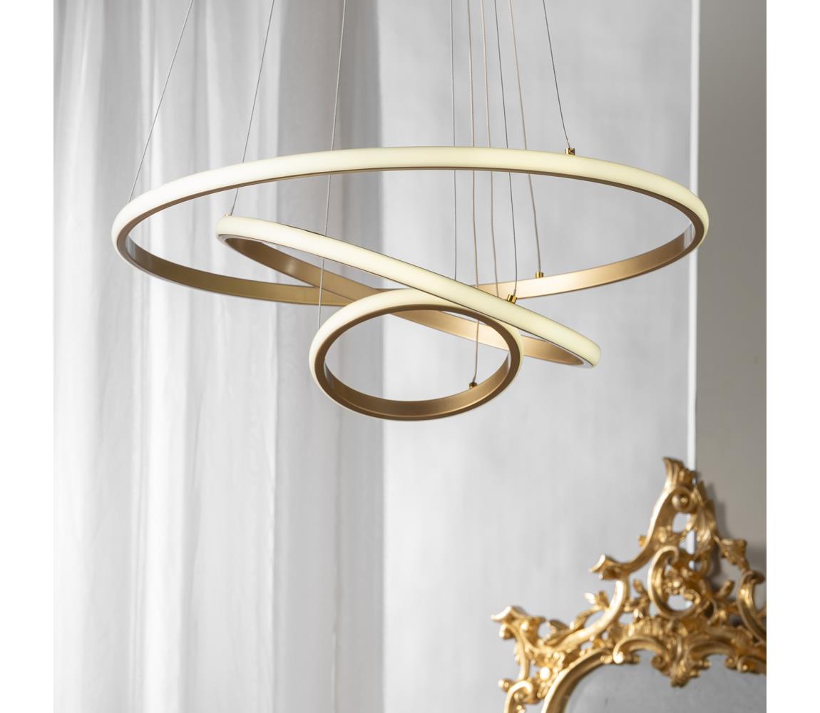 ONLI - LED luster na lanku NOELIA LED/40W/230V zlatý 5102/S3ORO
