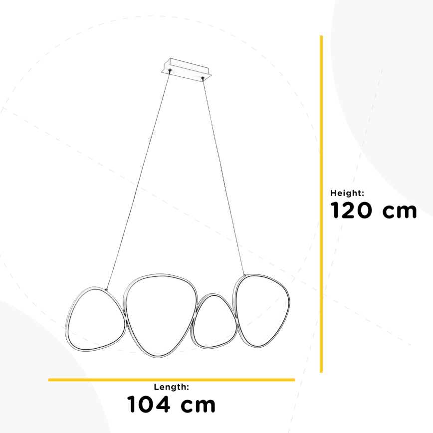 ONLI - LED Luster na lanku ROMEO LED/48W/230V 4000K biela