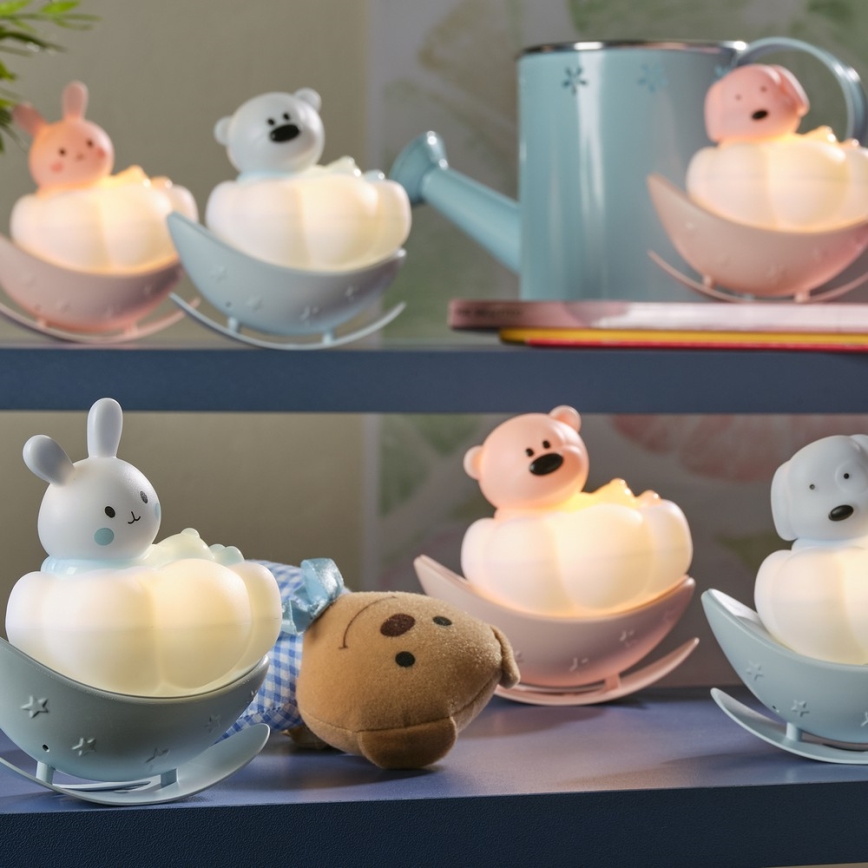 ONLI - LED Nabíjateľné detské nočné svetlo NUVOLINA LED/2,5W/5V 300 mAh medvedík/ružová