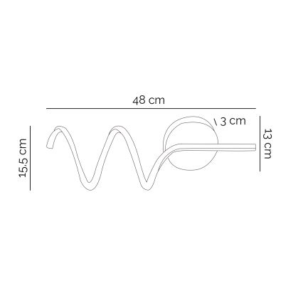 ONLI - LED Nástenné svietidlo TWIST LED/6W/230V 4000K čierna