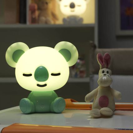 ONLI - LED stmievateľná detská nočná lampička PUPPIES LED/3W/230V 20 cm koala/zelená