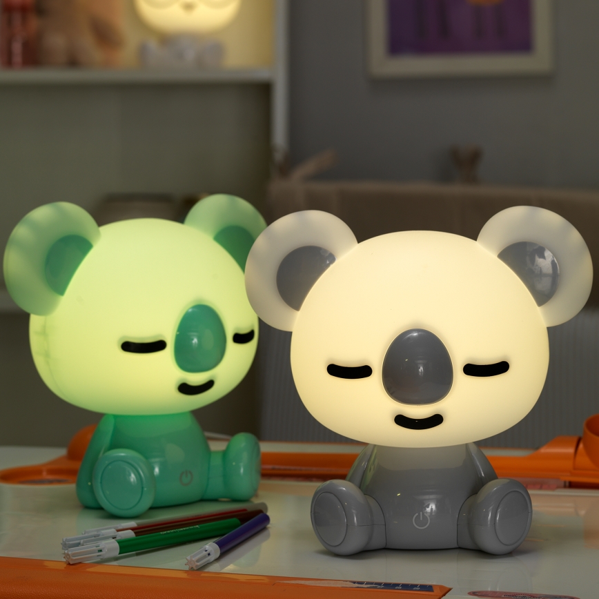ONLI - LED stmievateľná detská nočná lampička PUPPIES LED/3W/230V 20 cm koala/zelená