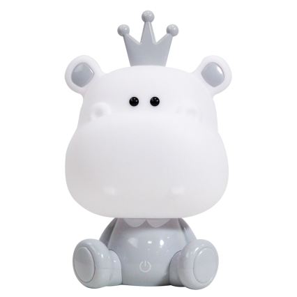 ONLI - LED Stlmiteľná detská nočná lampička PUPPIES LED/3W/230V 25 cm hroch/šedá