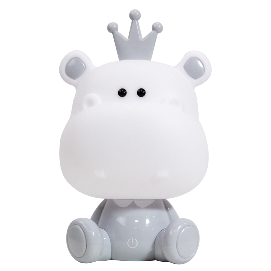 ONLI - LED Stlmiteľná detská nočná lampička PUPPIES LED/3W/230V 25 cm hroch/šedá