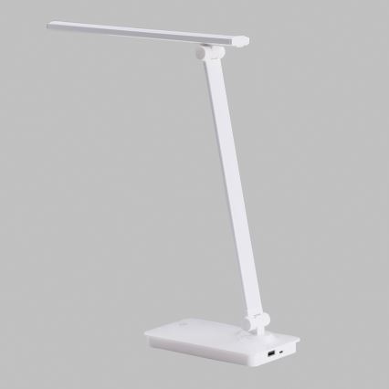 ONLI - LED Stmievateľná dotyková stolná lampa s USB portem DESKI LED/7W/230V 4000K biela