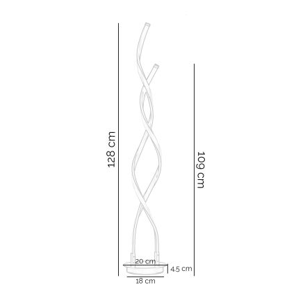 ONLI -  LED Stojacia lampa DAFNE LED/38W/230V 4000K čierna