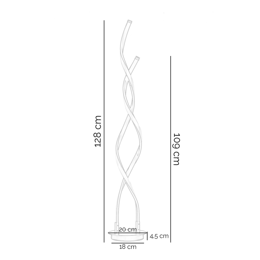 ONLI -  LED Stojacia lampa DAFNE LED/38W/230V 4000K čierna