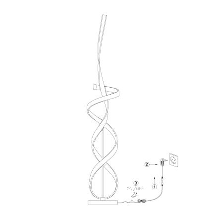 ONLI - LED Stojacia lampa KIRA LED/31W/230V 4000K zlatá