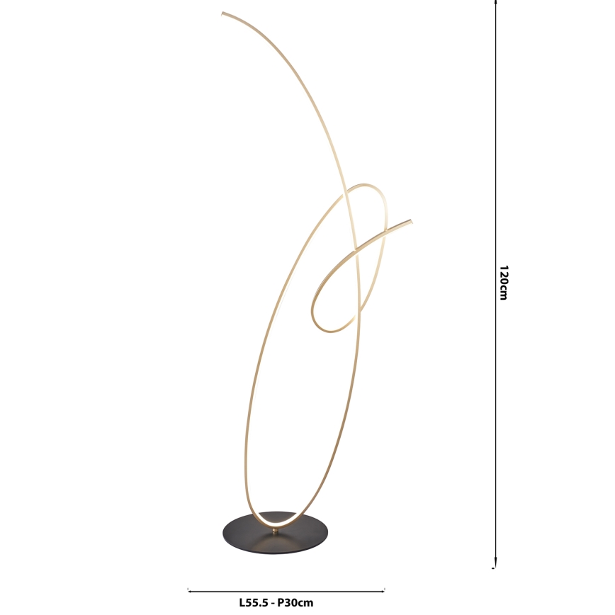 ONLI - LED Stojacia lampa SIGN LED/42W/230V 4000K zlatá