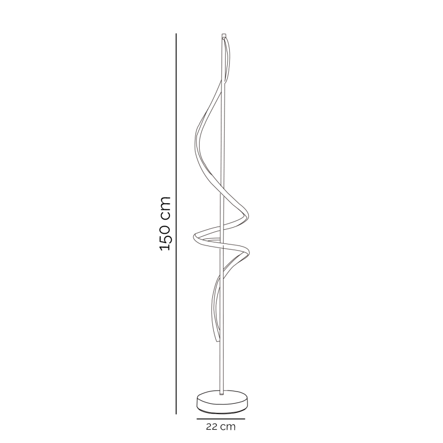 ONLI - LED Stojacia lampa TWIST LED/24W/230V 4000K čierna